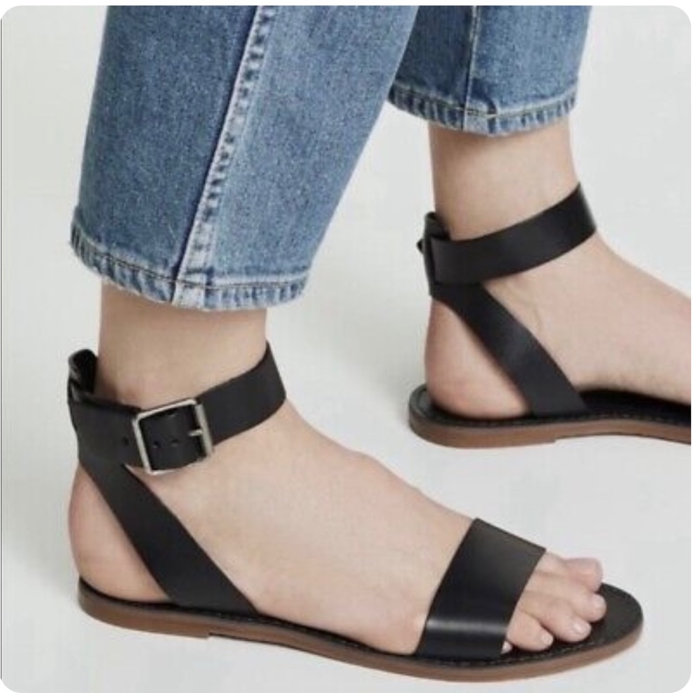 Madewell The Boardwalk Ankle strap sandals in black